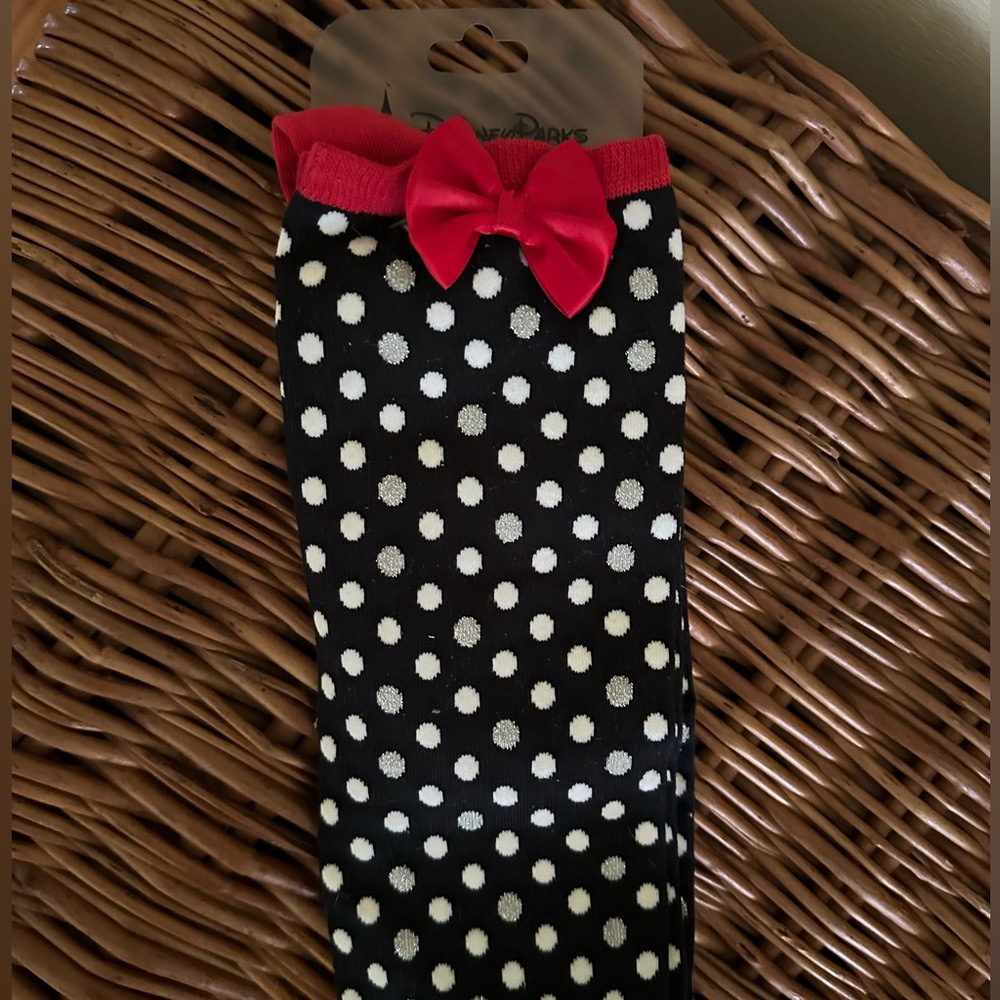 Disney parks womens polka dot socks